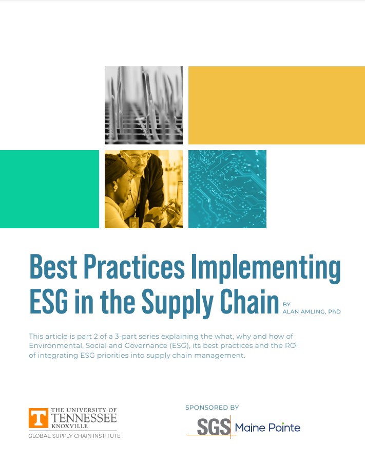 EBook: Best Practices Implementing ESG In The Supply Chain Part 2 Of 3